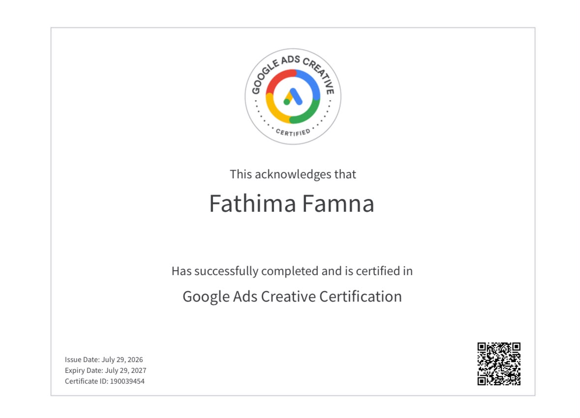 Digital Marketing Freelancer Calicut Fathima Famna